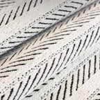 Aurivelle Herringbone Sofa Cover with Scalloped Edge Trim