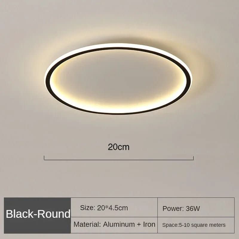 Scandinavian LED ceiling light with warm, glare-free light