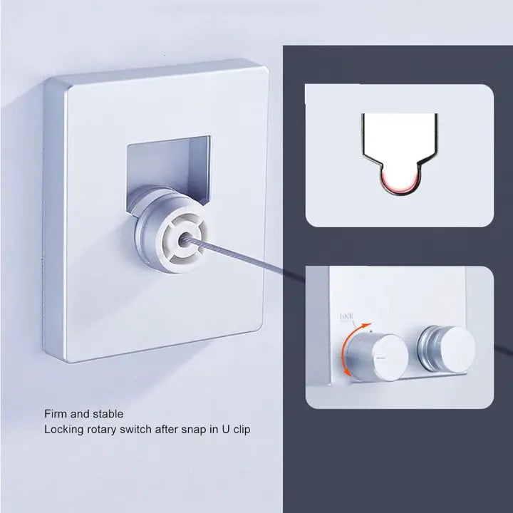 Retractable Clothesline – Space-saving, stable & secure