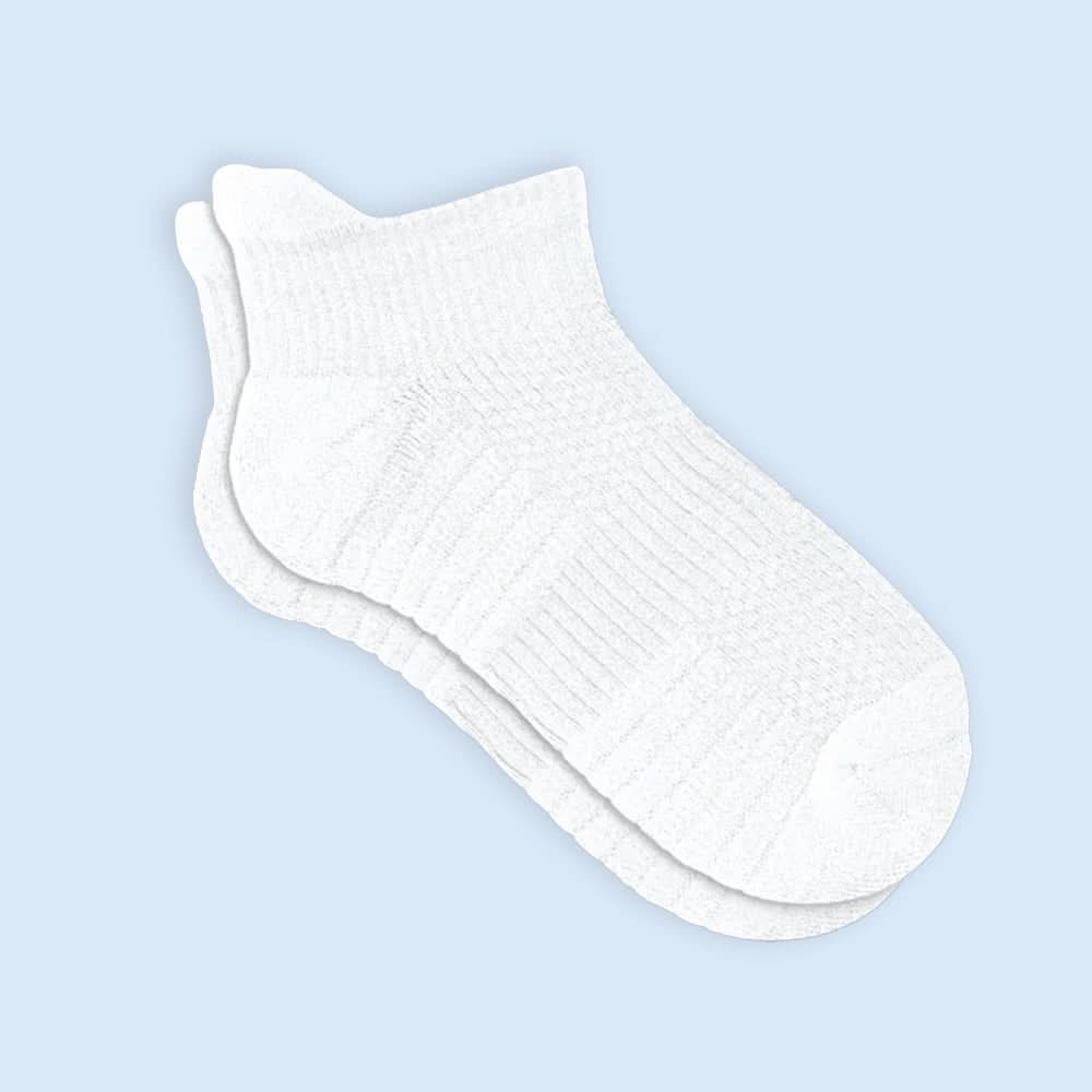 Compression socks with padding for lighter legs & less foot pain