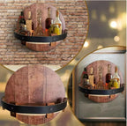 Authentic Wall Bottle Holder made of Wood