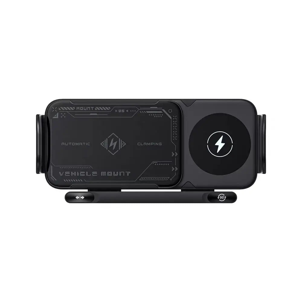 Car device holder with charging function – Automatic grip & wireless charging