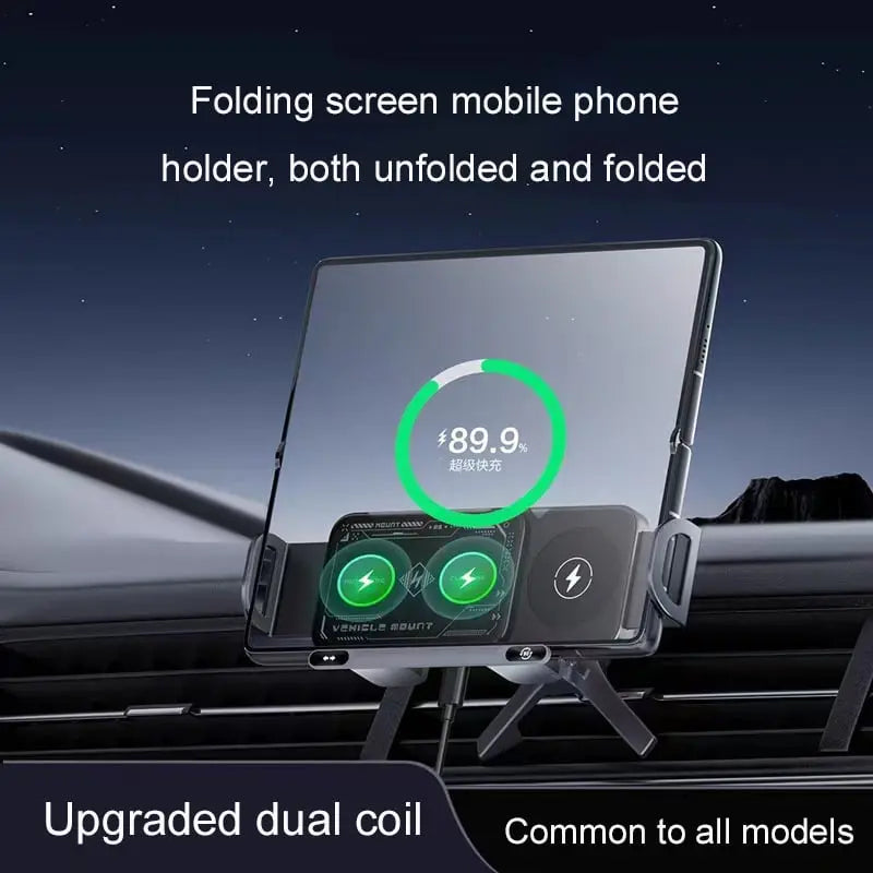 Car device holder with charging function – Automatic grip & wireless charging
