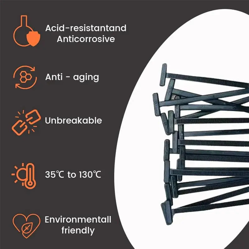 Auto cable tie buckles – Tool-free attachment