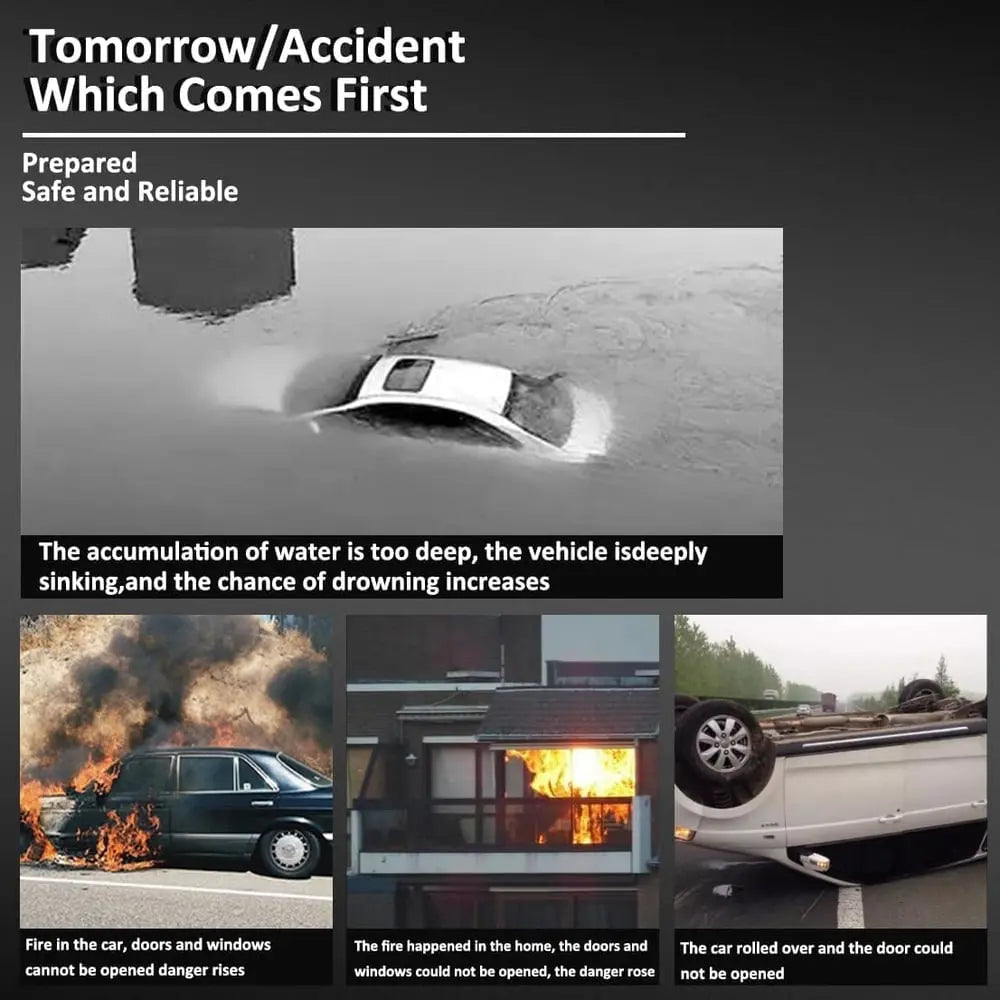 Auto emergency hammer with glass breaker – Reliable & life-saving in an emergency