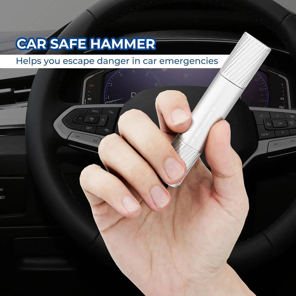Auto emergency hammer with glass breaker – Reliable & life-saving in an emergency