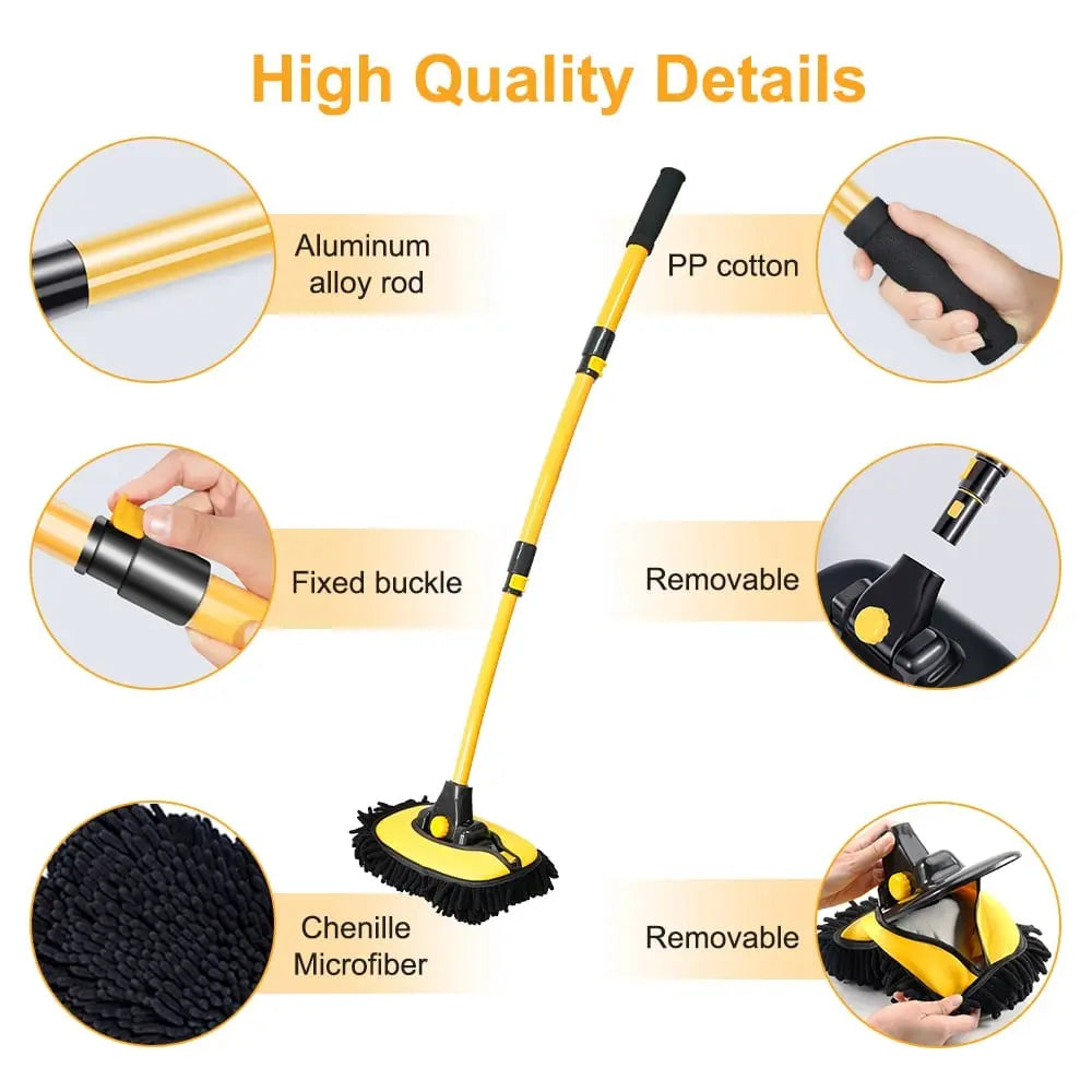 Auto Cleaning Brush - For hard-to-reach areas and streak-free cleaning