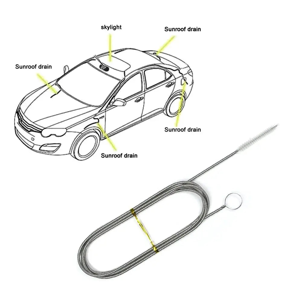 Car Groove and Drain Cleaner – With Flexible Brush & Strong Grip
