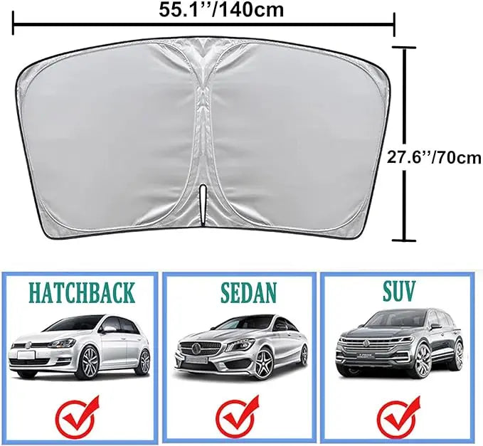 Car sun shades for windshields – UV-reflecting heat shielding for SUVs and cars
