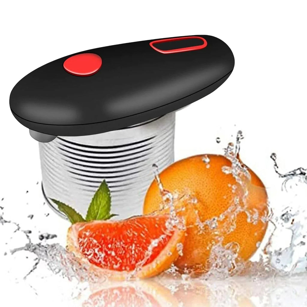 Automatic Can Opener with Ergonomic Handle and One-Button Operation