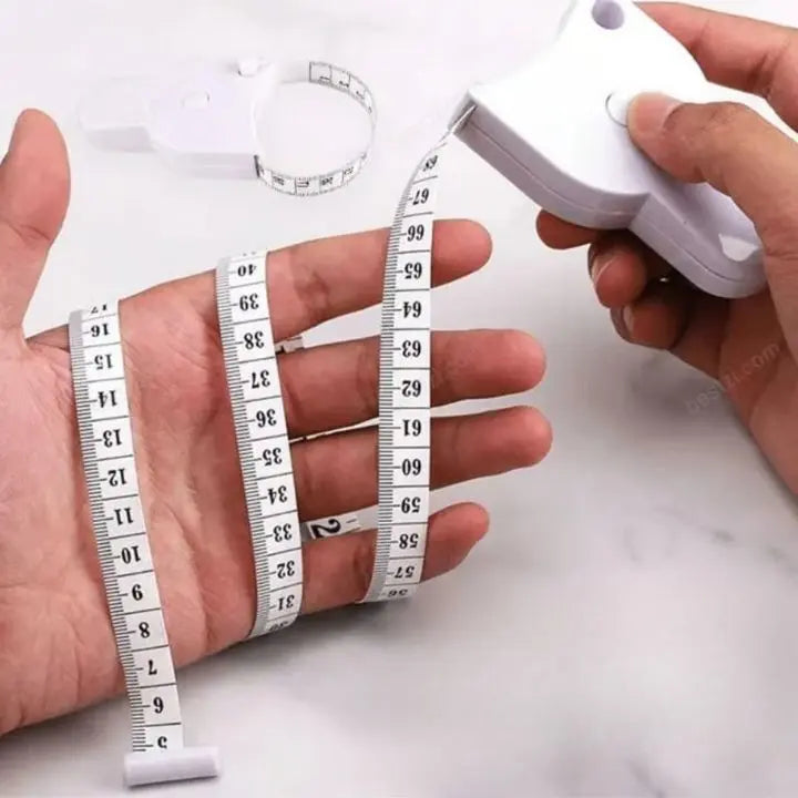 Automatically Retractable Measuring Tape – One-Handed Body Measurement & Precise