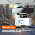 Rear-view mirror mobile phone holder for safe driving