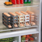 Automatic Egg Holder with Rolling Function – 4-Tier Egg Organizer for Refrigerator & Kitchen