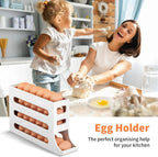 Automatic Egg Holder with Rolling Function – 4-Tier Egg Organizer for Refrigerator & Kitchen