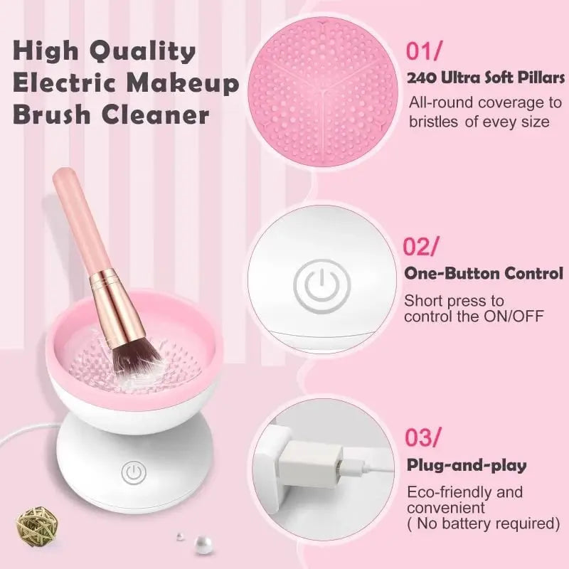 Automatic Makeup Brush Cleaner — USB-powered Deep Cleaning Device
