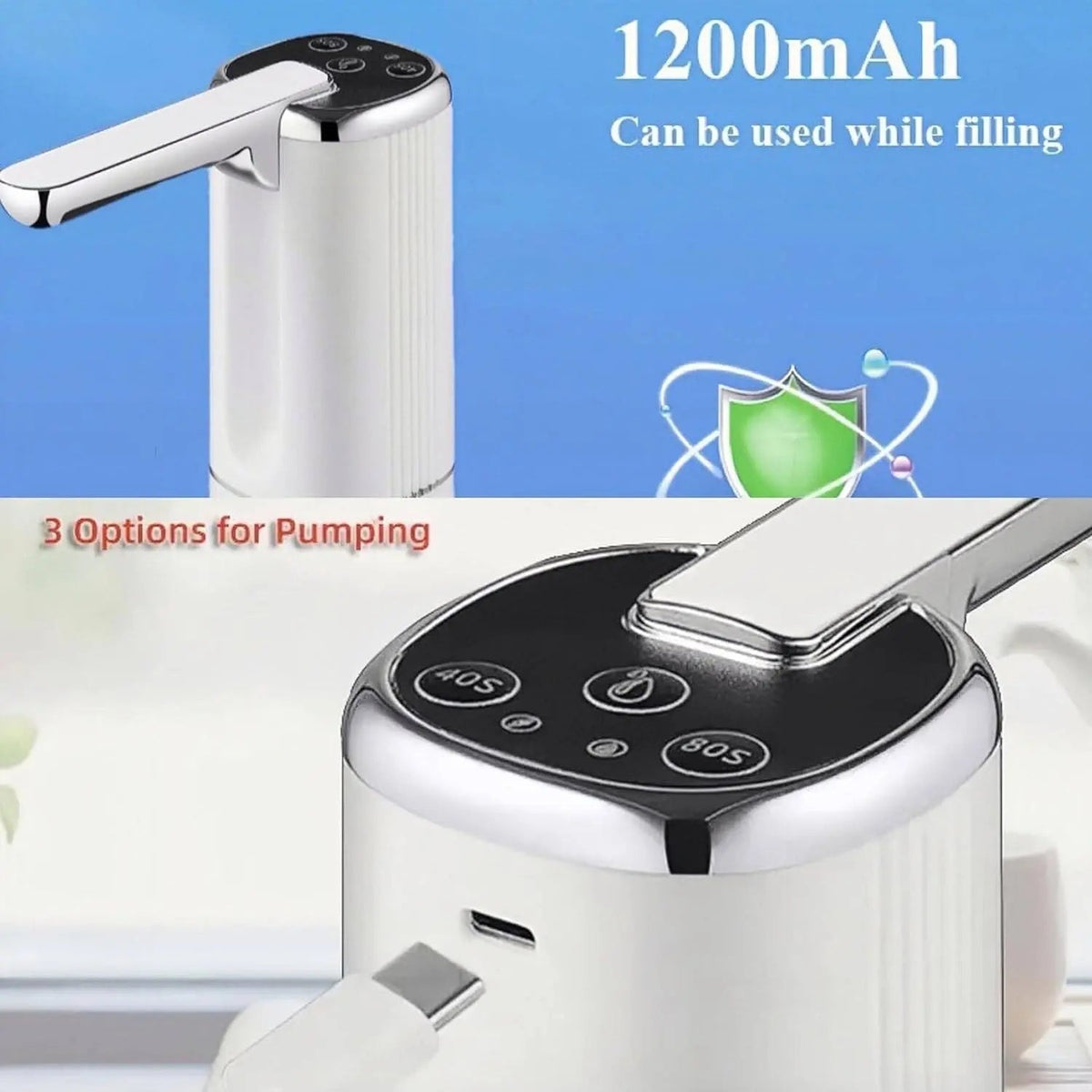 Automatic water dispenser with battery – hygienic & touchless dispensing