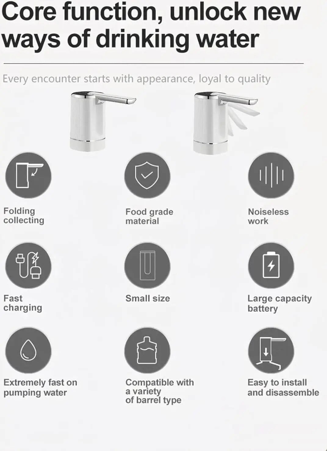 Automatic water dispenser with battery – hygienic & touchless dispensing