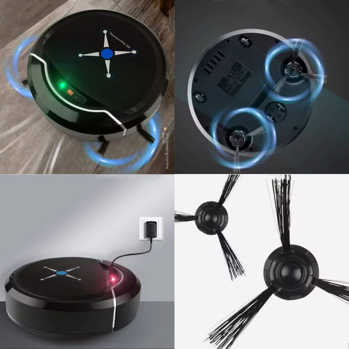 Automatic robot hoover with intelligent navigation & mopping function