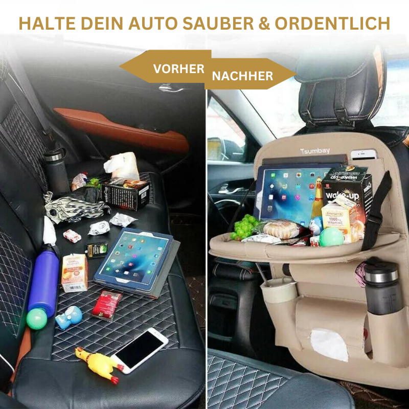Seatback Organizer with Folding Table Tray