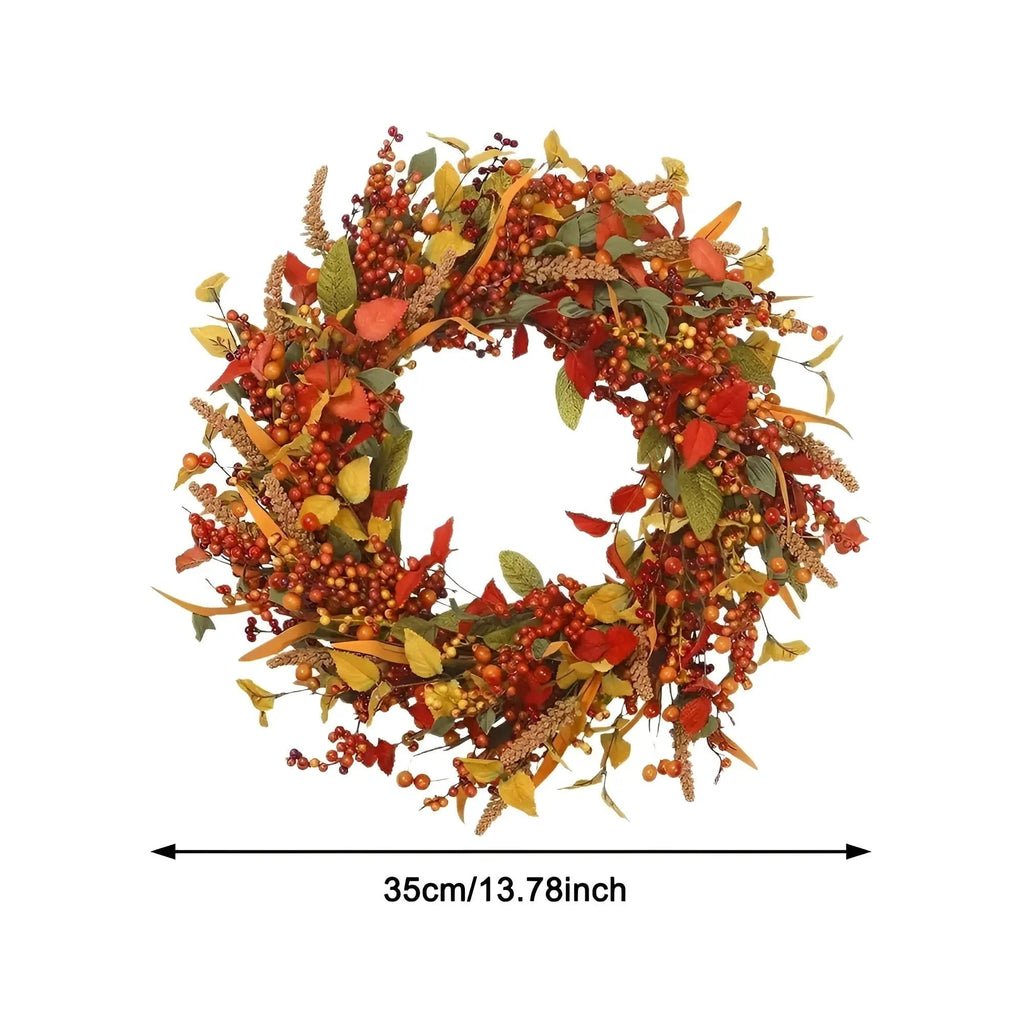 Autumn Rattan Door Wreath - AmberLeaf