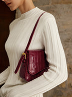 Ladies Shoulder Bag Checked Pattern One Size Polyurethane