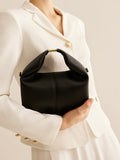 Ladies Handbag Black One Size Polyurethane with Metal Detail