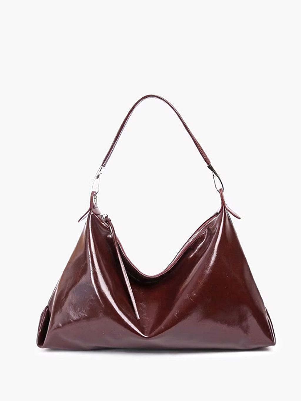 Ladies Hobo Bag Black One Size Polyurethane