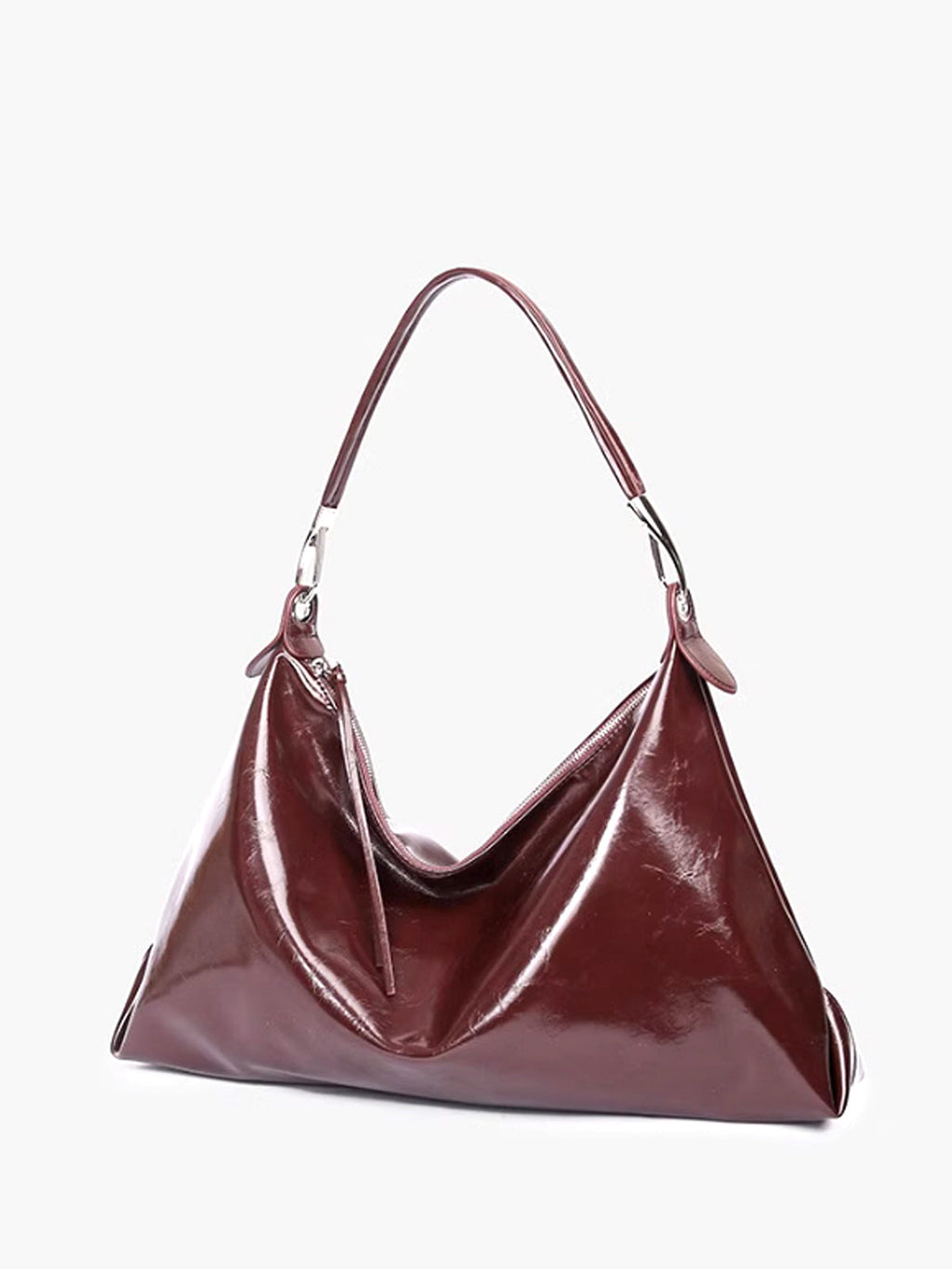Ladies Hobo Bag Black One Size Polyurethane