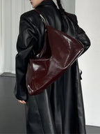 Ladies Hobo Bag Black One Size Polyurethane