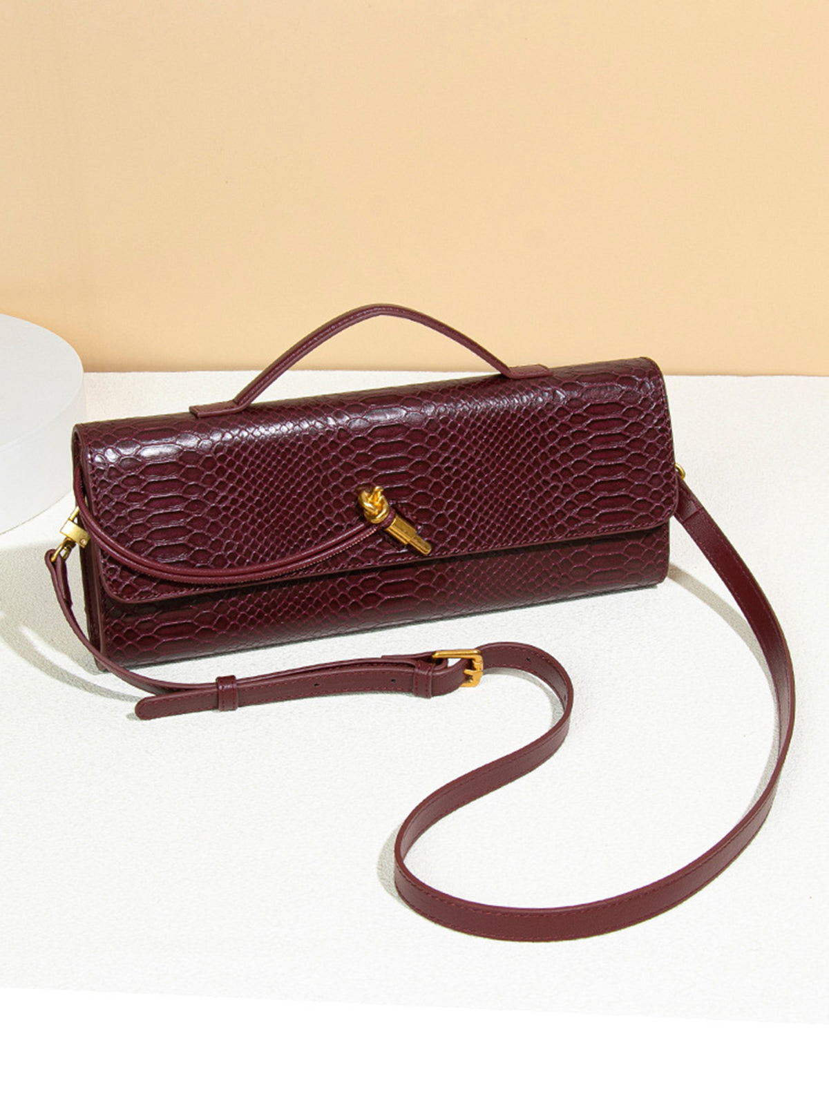 Ladies Shoulder Bag Black One Size Polyurethane