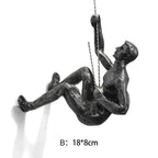 CraftedClimb Climbing Figures Wall Decoration – Inspiring Wall Art of Resin and Iron