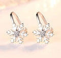 Silver Snowflake Ear Cuff Earrings
