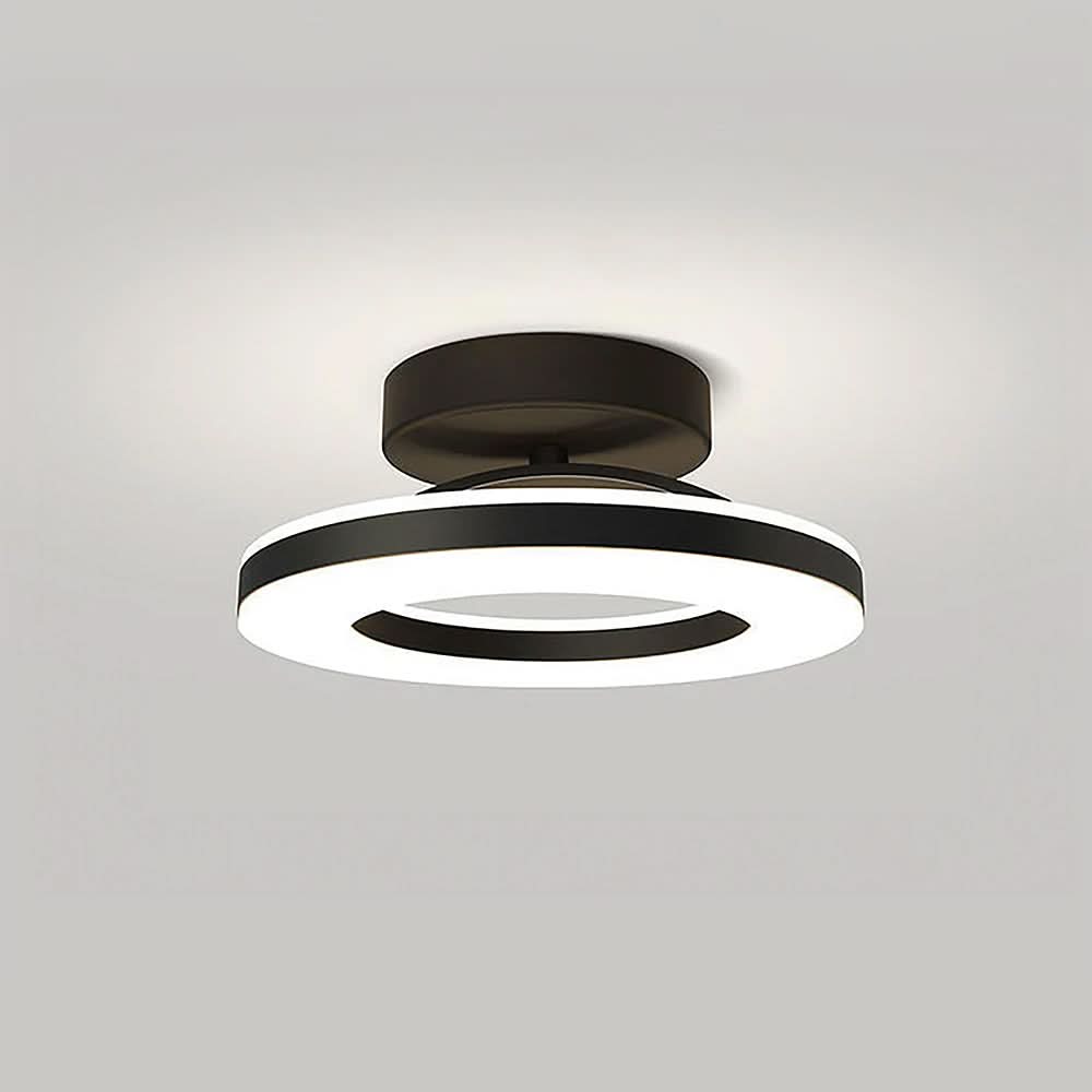 ZAYNO Black LED Ceiling Light – Modern Flush Mount