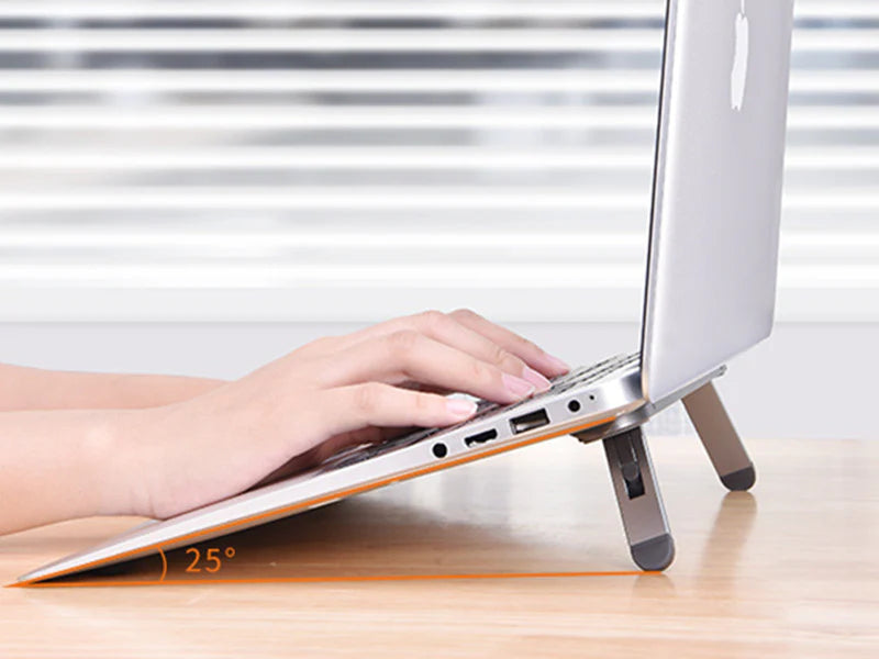 Portable Aluminum Laptop Stand, with Adjustable & Ergonomic Design, for Home, Office, Study & More