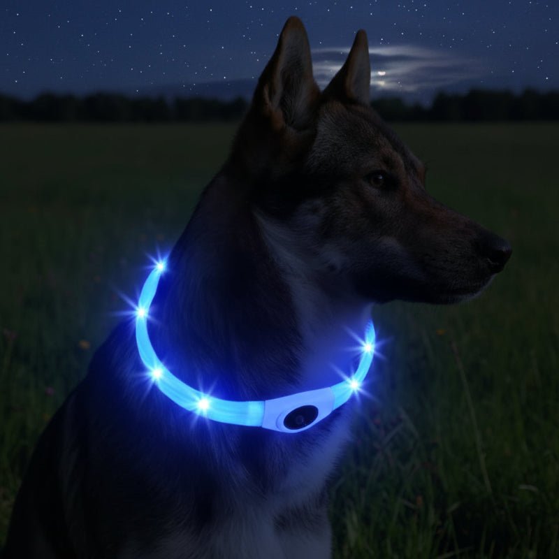 LED Light Collar for Dogs for Safe Walks at Night