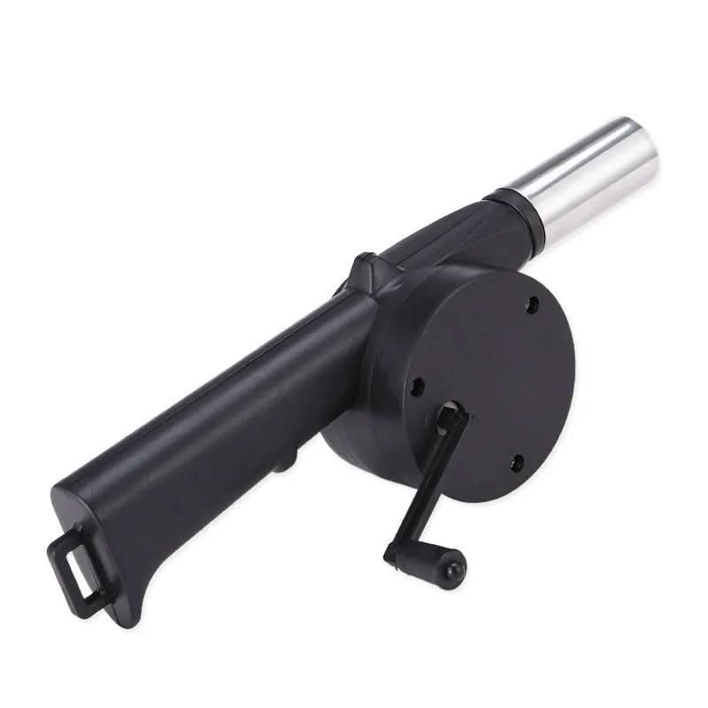 Hand-operated barbecue fan for effortless charcoal lighting