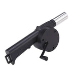 Hand-operated barbecue fan for effortless charcoal lighting