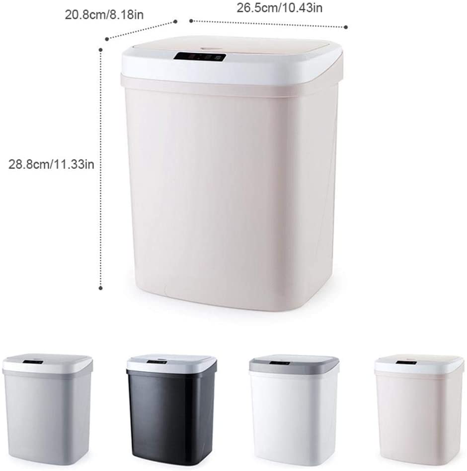 Automatic Sensor Trash Can – 15L – Touchless & Quiet – For Kitchen or Living Room