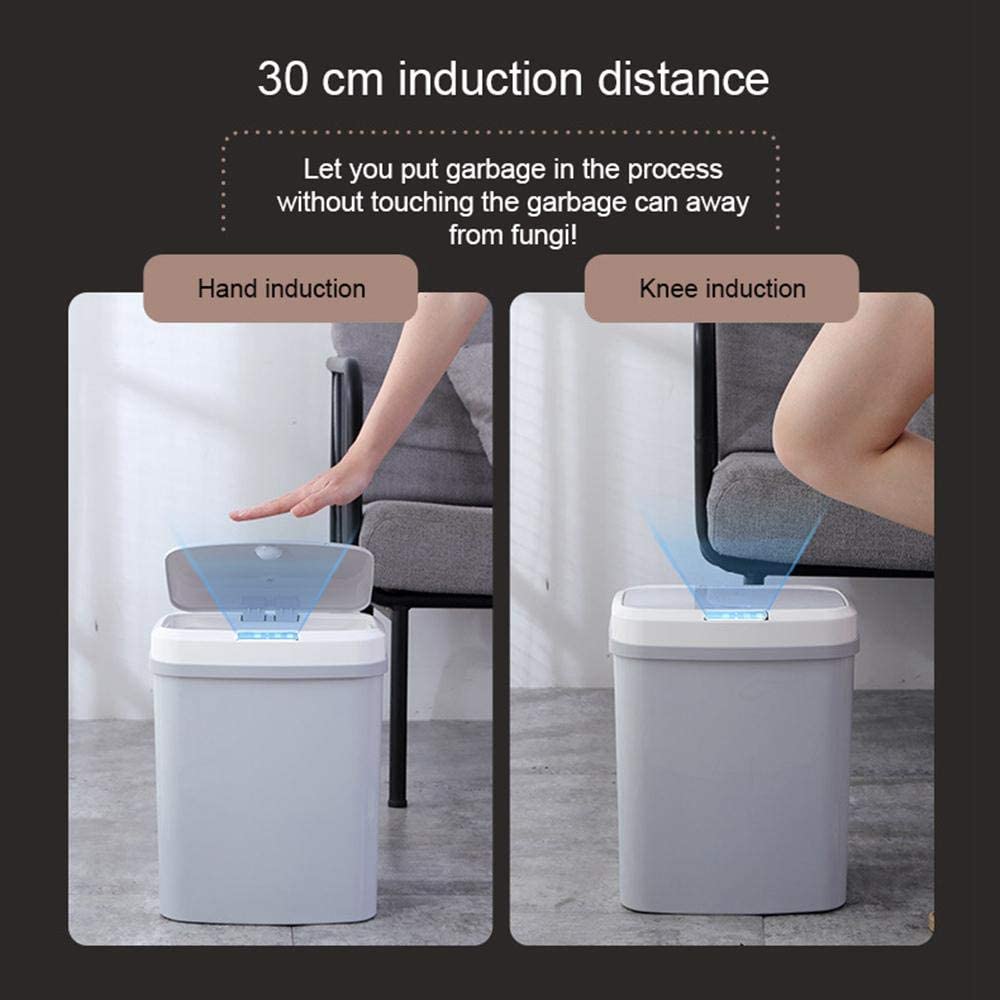 Automatic Sensor Trash Can – 15L – Touchless & Quiet – For Kitchen or Living Room