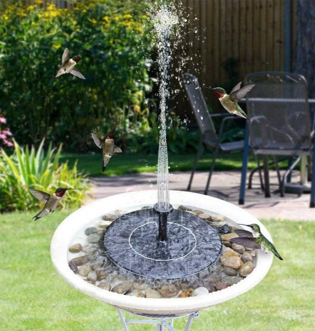 Flowbee – Elegant Solar Fountain for Garden Birds