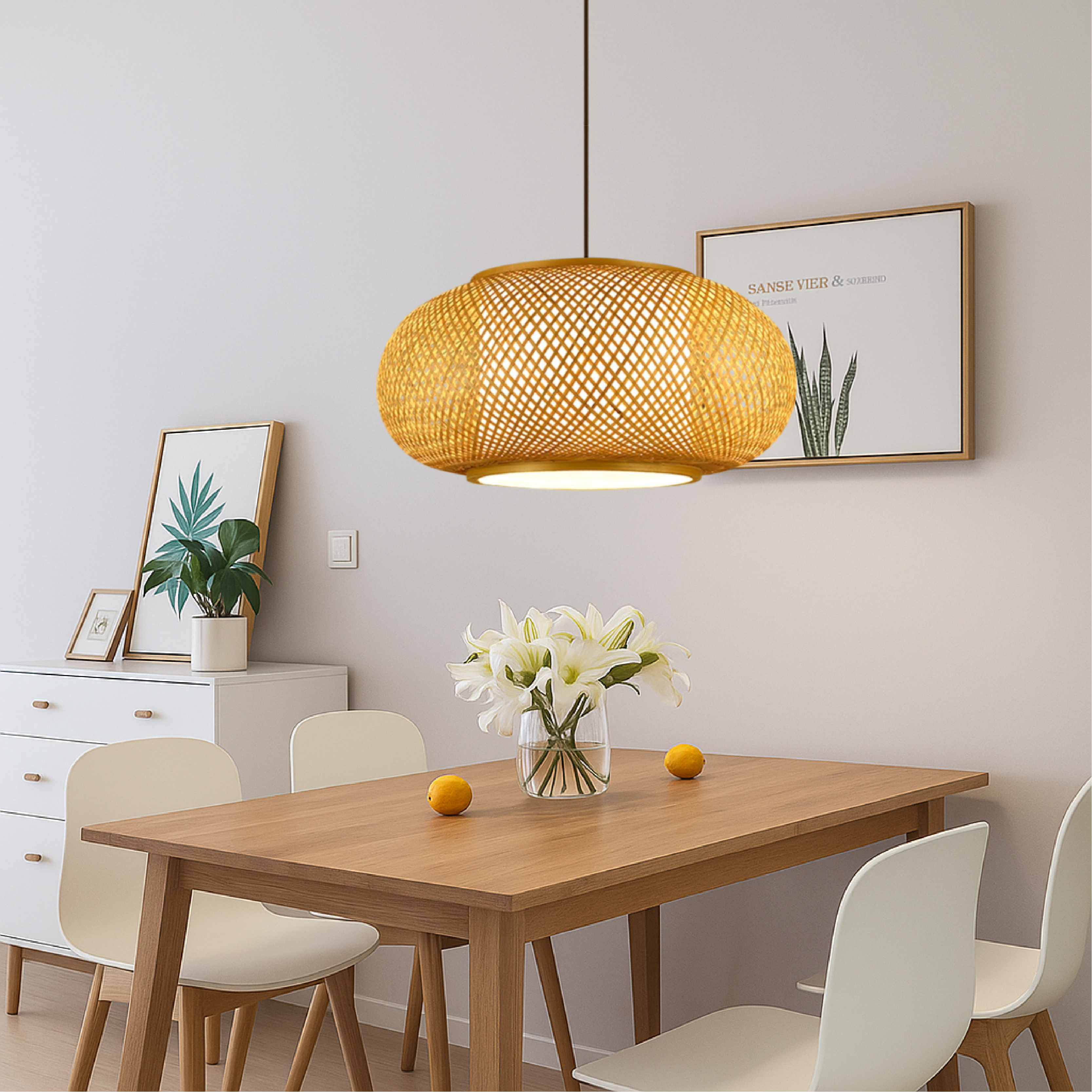 Bamboo Pendant Lamp with Natural Design
