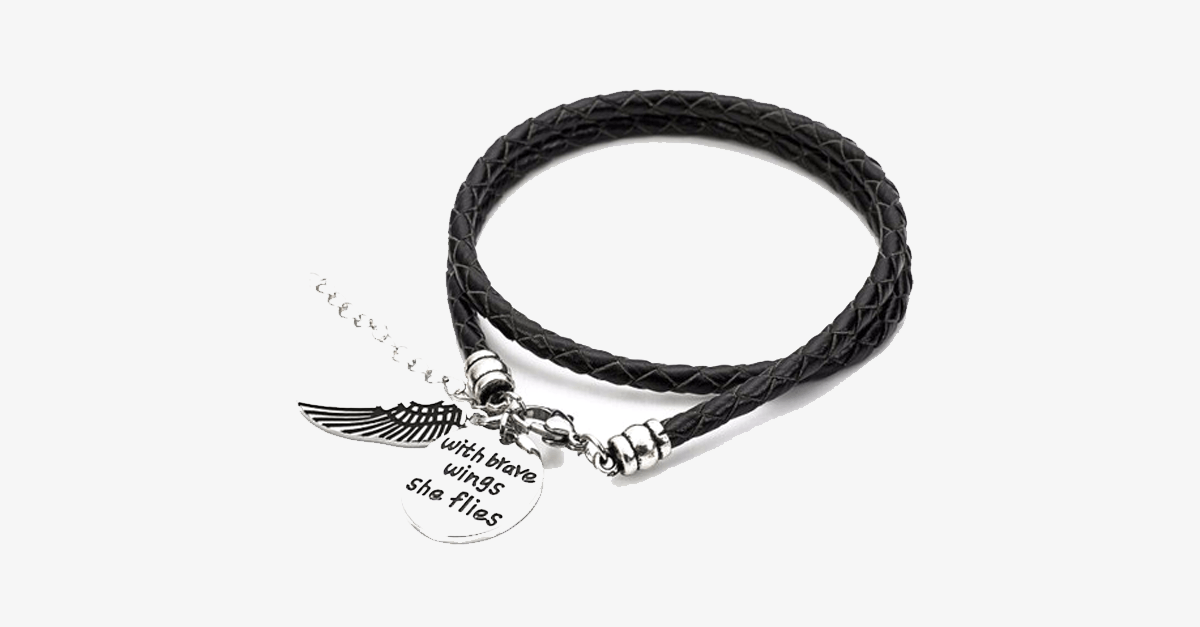 Brave Wings - Hand-stamped Bracelet