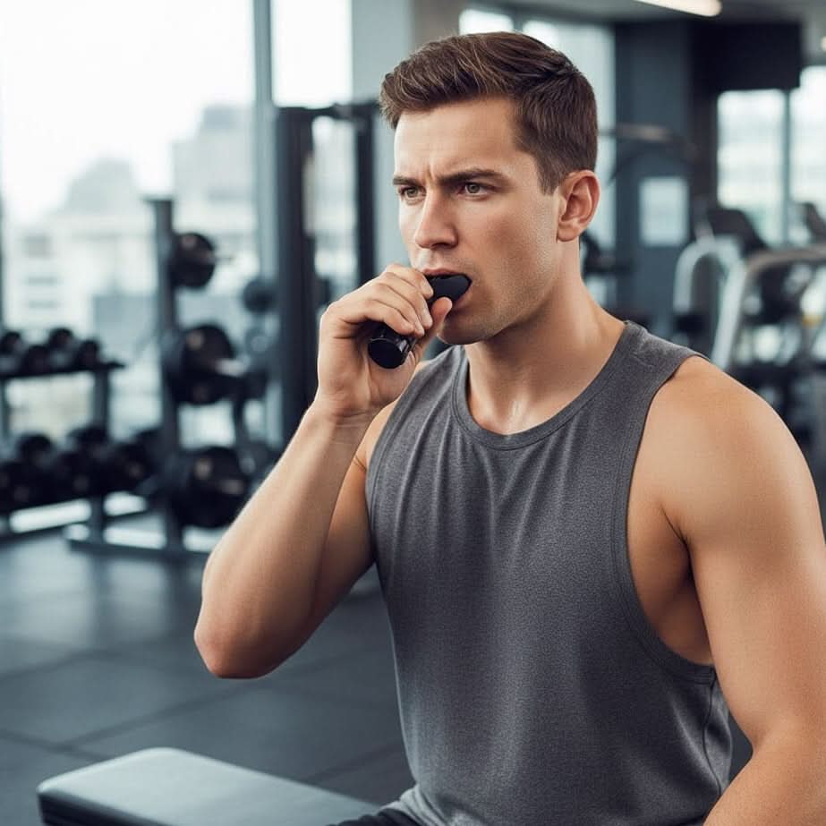 Breathing trainer with adjustable resistance for sports & regeneration