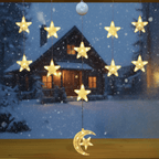 LED Christmas lights with suction cups for glass and mirrors