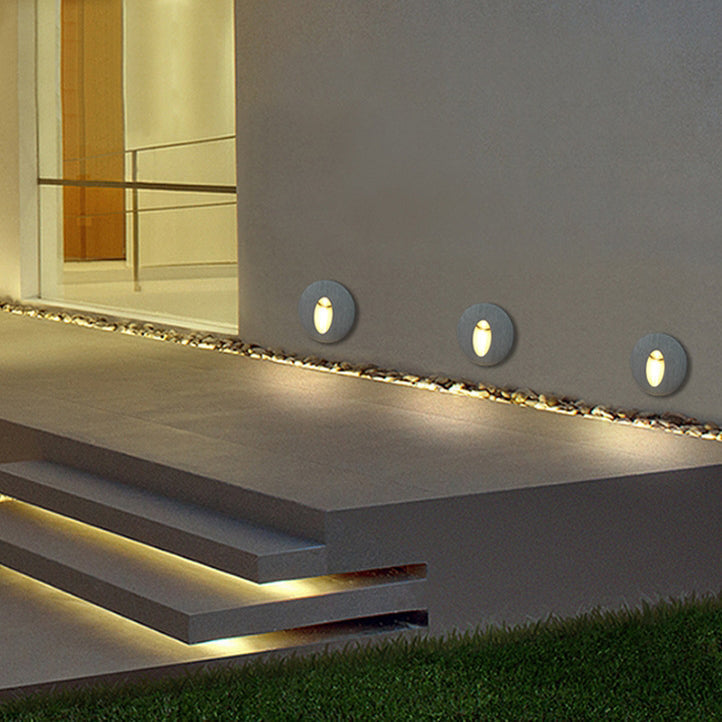 Modern Art Deco Round Square Aluminum Waterproof LED Wall Light for Hallways