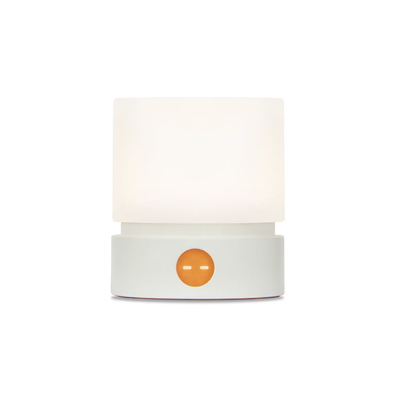 Contemporary Nordic Timer Rechargeable ABS HIPS Silicone Cylinder LED Table Lamp Night Light for Nightstand