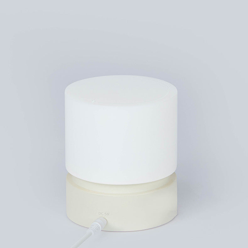 Contemporary Nordic Timer Rechargeable ABS HIPS Silicone Cylinder LED Table Lamp Night Light for Nightstand