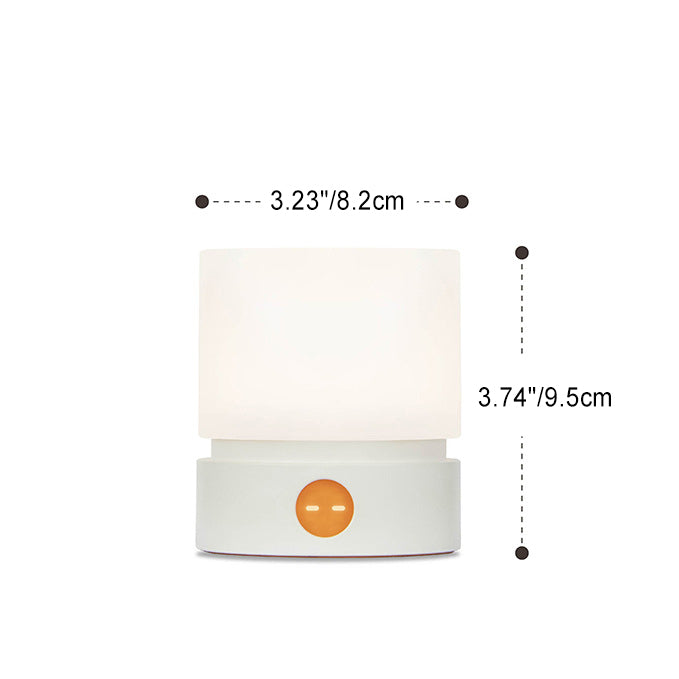 Contemporary Nordic Timer Rechargeable ABS HIPS Silicone Cylinder LED Table Lamp Night Light for Nightstand