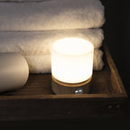 Contemporary Nordic Timer Rechargeable ABS HIPS Silicone Cylinder LED Table Lamp Night Light for Nightstand
