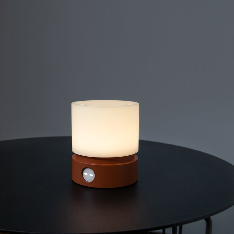 Contemporary Nordic Timer Rechargeable ABS HIPS Silicone Cylinder LED Table Lamp Night Light for Nightstand